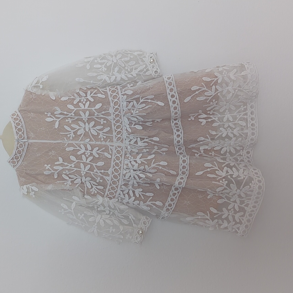 Ivy City Infant White Floral Lace Dress Mommy And Me - Picture 5 of 7